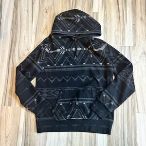 Polo Ralph Lauren‎ Mens Large Black Aztec Hoodie Sweatshirt Navajo Southwestern